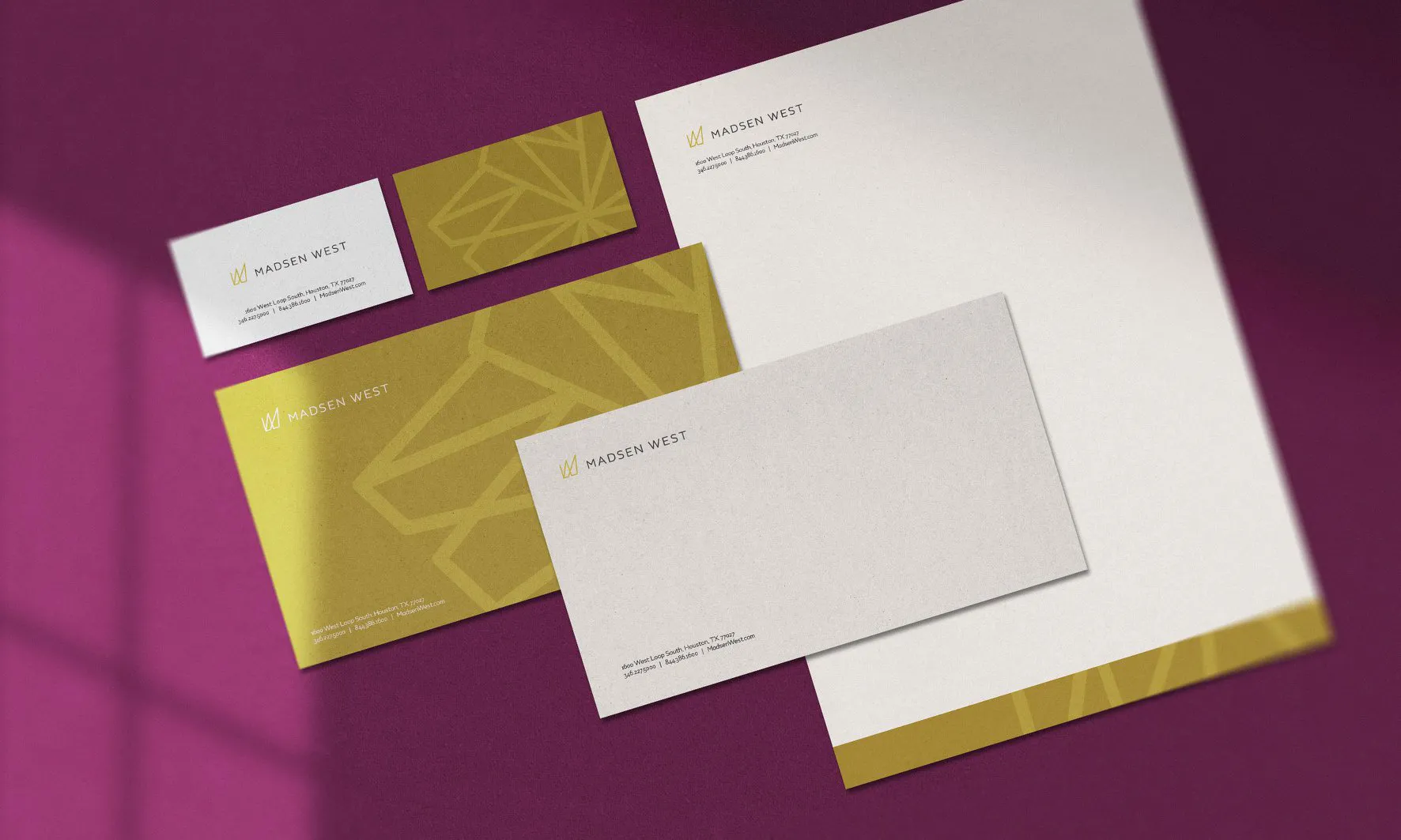 Madsen West brand identity and pitch collateral